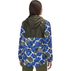 The North Face Blue Floral Fanorak packable Jacket size Medium